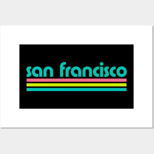 Retro San Francisco Stripes Posters and Art